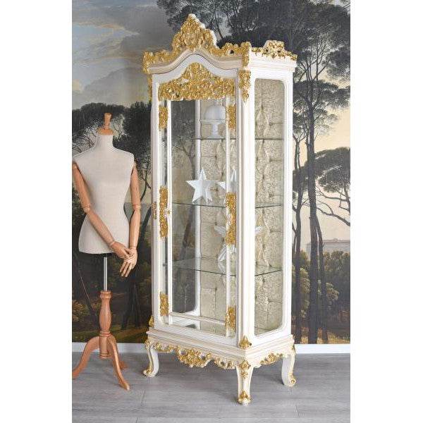 STANDVITRINE BAROCKSCHRANK VITRINE BAROCK VITRINENSCHRANK ANTIK - Palo24