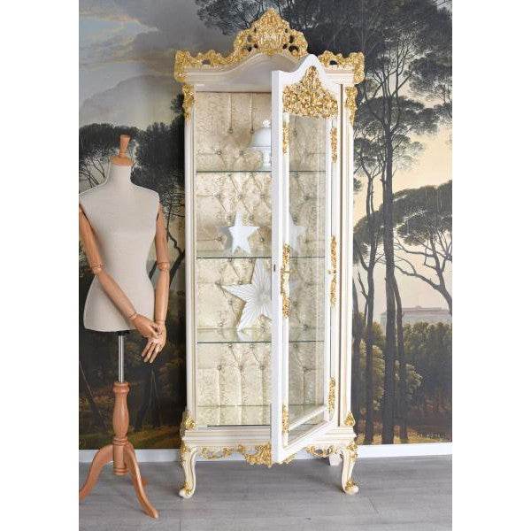 STANDVITRINE BAROCKSCHRANK VITRINE BAROCK VITRINENSCHRANK ANTIK - Palo24
