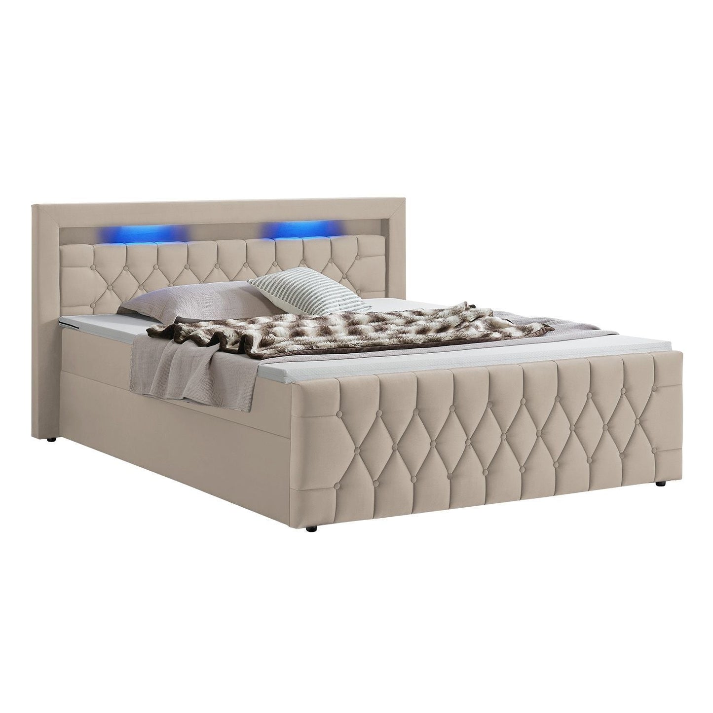 Boxspringbett 180x200 cm - Beige