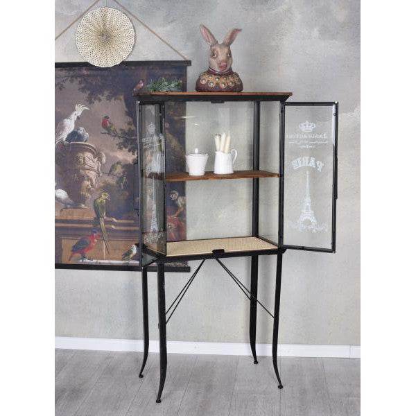GLASVITRINE LOFT STUDIO VITRINENSCHRANK WOHNZIMMERSCHRANK SAMMELVITRINE - Palo24