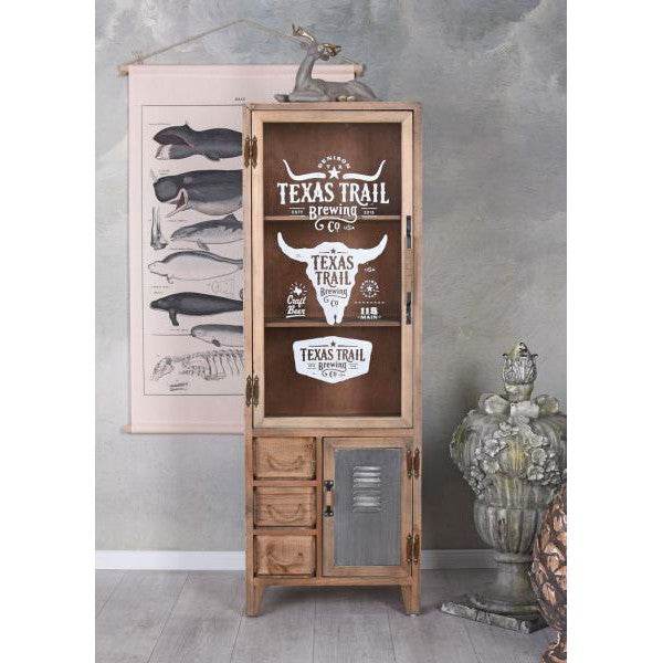 STANDVITRINE FACTORY SCHRANK LOFT INDUSTRIAL VITRINENSCHRANK HIGHBOARD REGALSCHRANK - Palo24