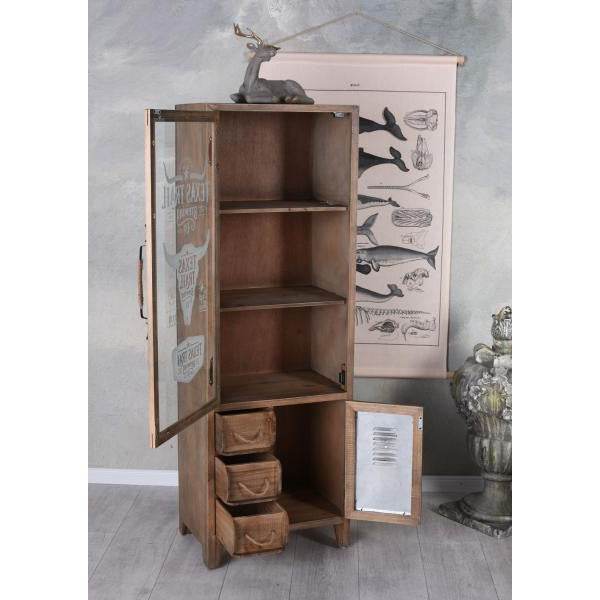 STANDVITRINE FACTORY SCHRANK LOFT INDUSTRIAL VITRINENSCHRANK HIGHBOARD REGALSCHRANK - Palo24