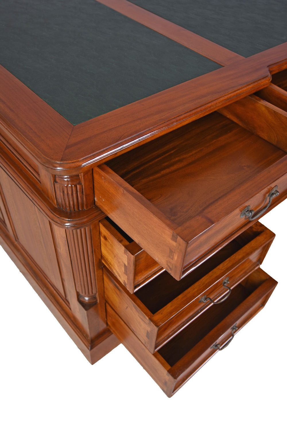 Kolonial Doppel Schreibtisch Partnerdesk Antik Empire