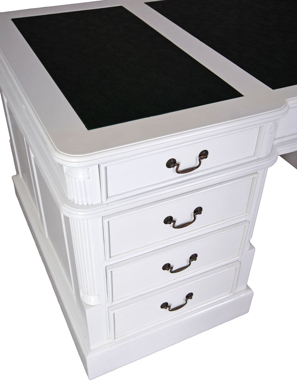 Vintage Partnerdesk Doppelschreibtisch Shabby Chic Weiss