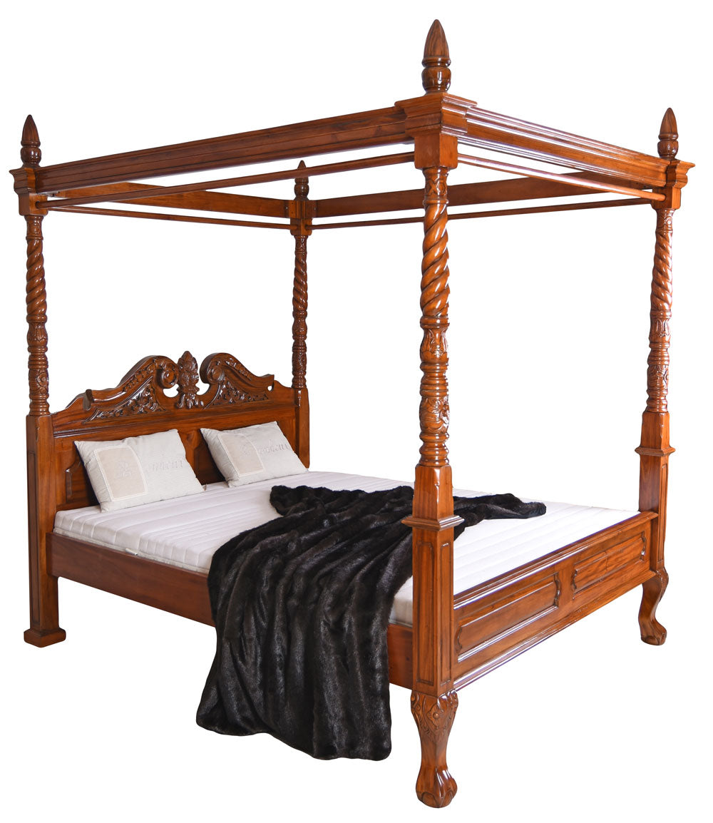 Französisches Himmelbett Antik Mahagoni