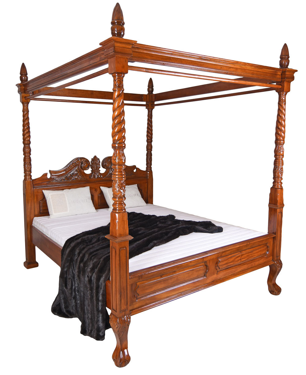 Französisches Himmelbett Antik Mahagoni