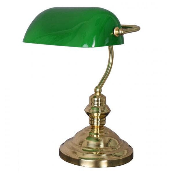 Banker Lampe Schreibtischlampe Vintage Grün