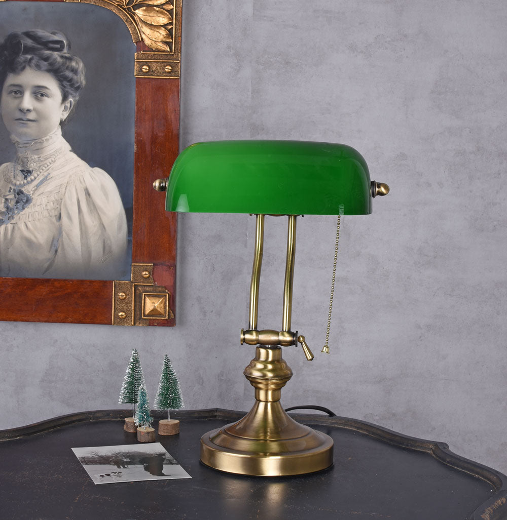 Bankerleuchte Jugendstil Tischlampe Bürolampe
