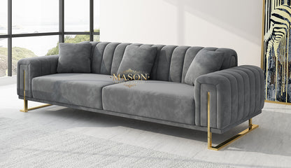 3er Sofa Set Garnitur Élégance