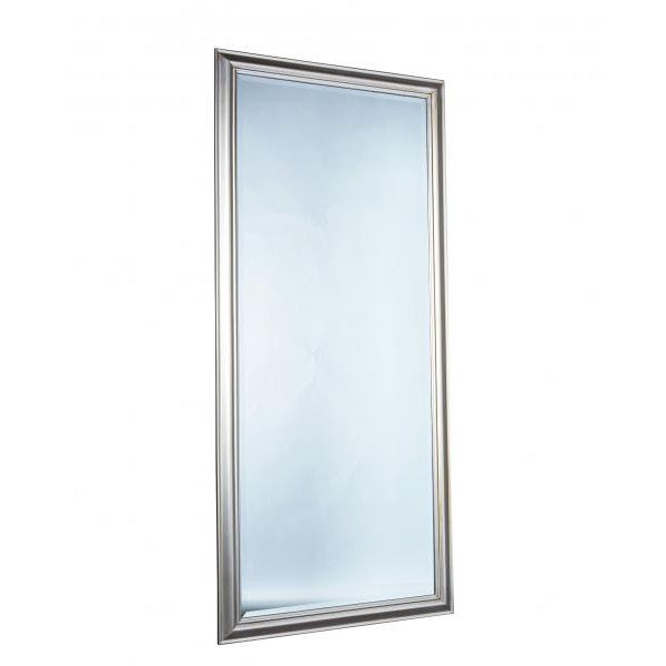Wandspiegel Holzrahmen schlicht silber 80x180cm