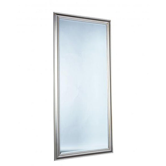 Wandspiegel Holzrahmen schlicht silber 80x180cm