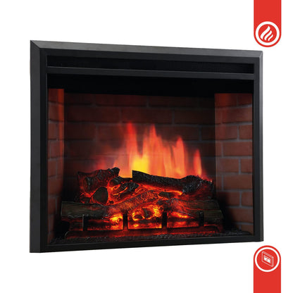 Kamineinsatz/Einbaukamin Luca 30 Zoll 900/1800 Watt Schwarz