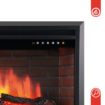 Kamineinsatz/Einbaukamin Luca 30 Zoll 900/1800 Watt Schwarz