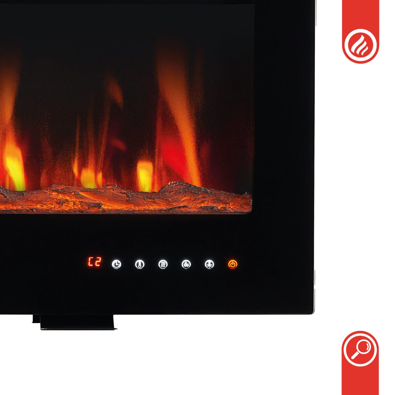 KAMINIO 3-in-1 Elektrokamin MARLON  mit Heizung, 3D-Flammeneffekt - 60 Zoll