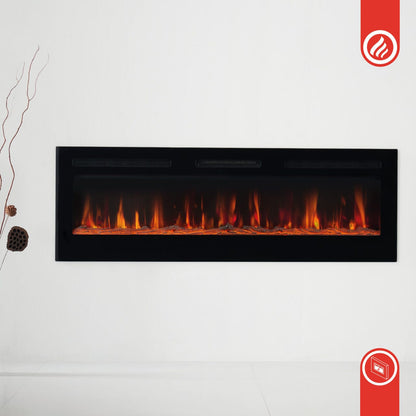 KAMINIO 3-in-1 Elektrokamin MARLON  mit Heizung, 3D-Flammeneffekt - 60 Zoll