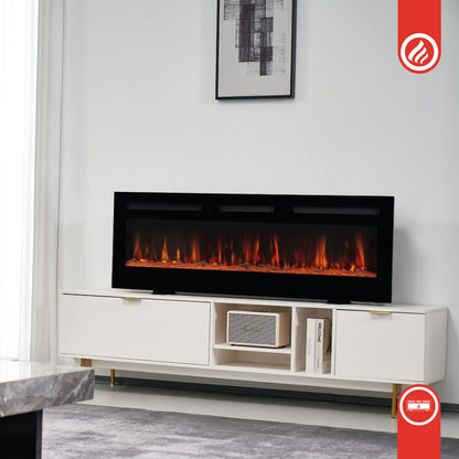 KAMINIO 3-in-1 Elektrokamin MARLON  mit Heizung, 3D-Flammeneffekt - 60 Zoll