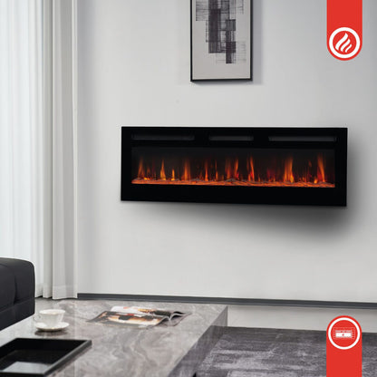 KAMINIO 3-in-1 Elektrokamin MARLON  mit Heizung, 3D-Flammeneffekt - 60 Zoll