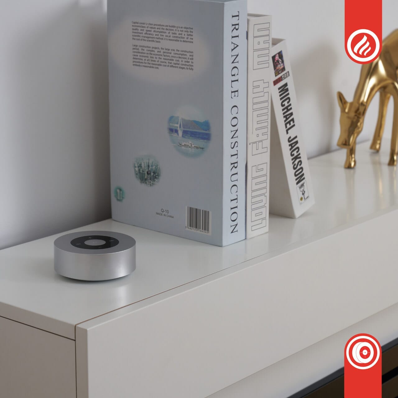 KAMINIO Knister Lautsprecher MORITZ - Soundbox Bluetooth Silber