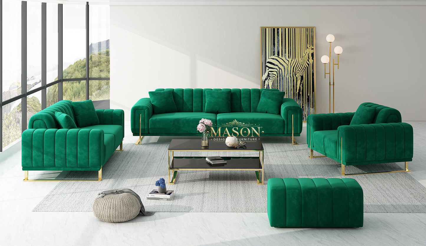3er Sofa Set Garnitur Élégance