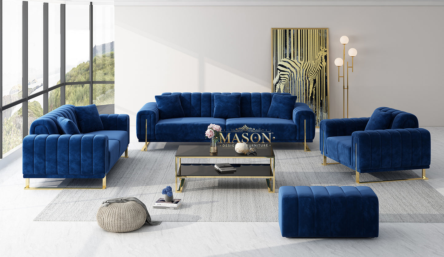 3er Sofa Set Garnitur Élégance