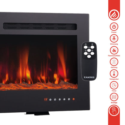 KAMINIO 3-in-1 Elektrokamin MARLON  mit Heizung, 3D-Flammeneffekt - 36 Zoll