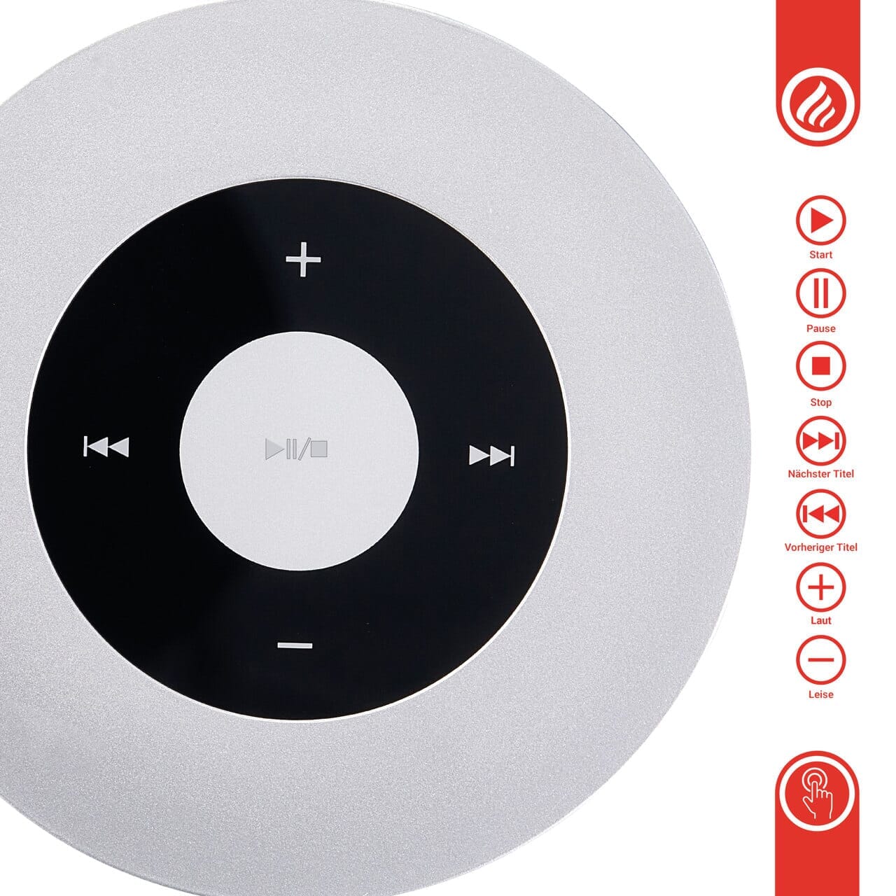 KAMINIO Knister Lautsprecher MORITZ - Soundbox Bluetooth Silber