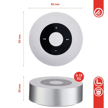 KAMINIO Knister Lautsprecher MORITZ - Soundbox Bluetooth Silber