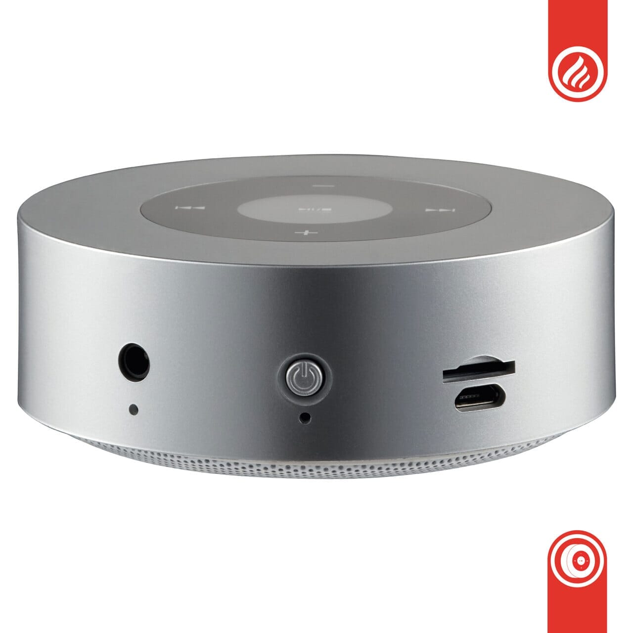 KAMINIO Knister Lautsprecher MORITZ - Soundbox Bluetooth Silber