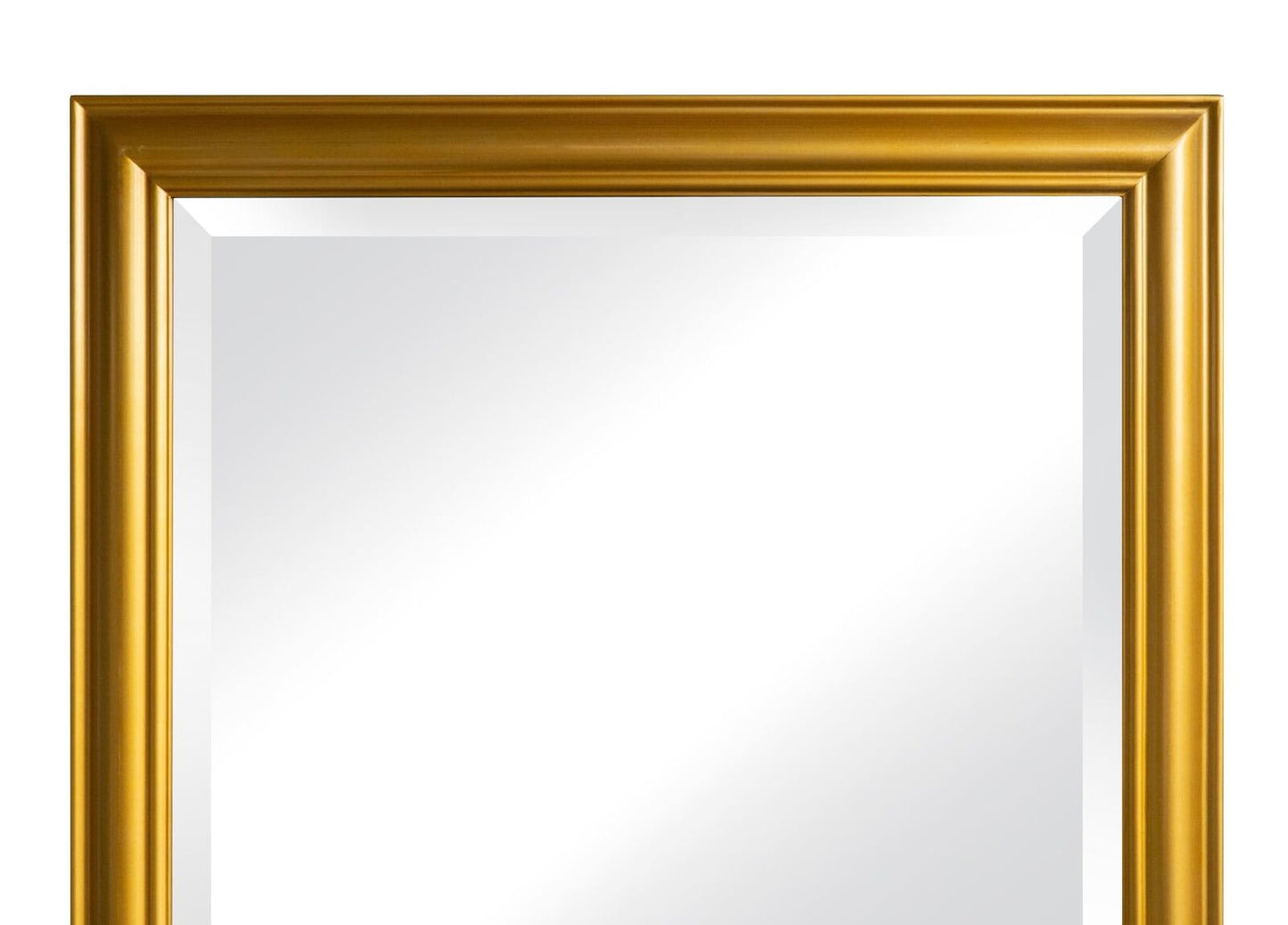 Wandspiegel Holzrahmen schlicht gold 80x180cm Spiegel mit Facettschliff