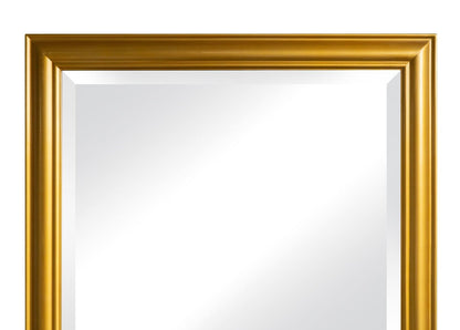 Wandspiegel Holzrahmen schlicht gold 80x180cm Spiegel mit Facettschliff