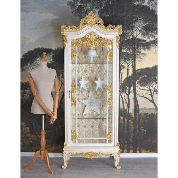 STANDVITRINE BAROCKSCHRANK VITRINE BAROCK VITRINENSCHRANK ANTIK - Palo24