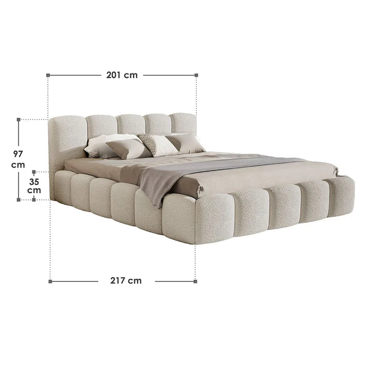 Polsterbett Inkl. Lattenrost - 180x200 cm Beige