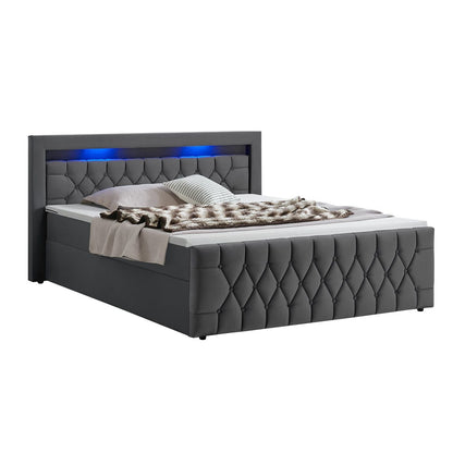 Boxspringbett 180x200 cm - Grau