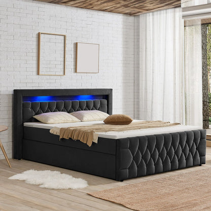 Boxspringbett 140x200 cm - Schwarz