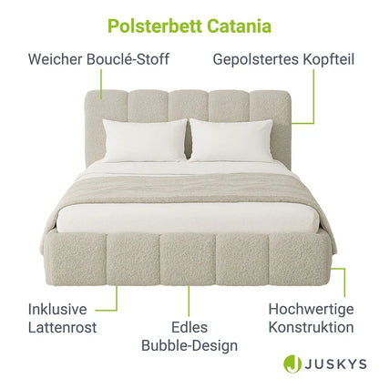 Polsterbett Inkl. Lattenrost - 180x200 cm Beige