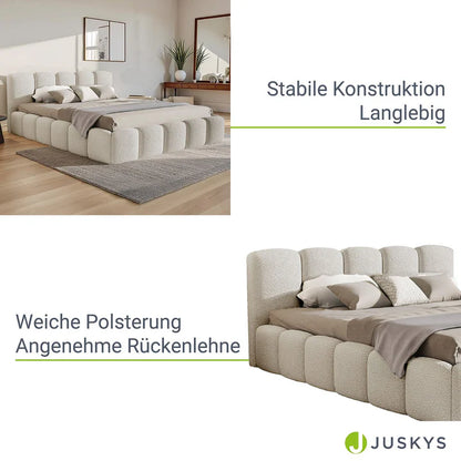 Polsterbett Inkl. Lattenrost - 180x200 cm Beige
