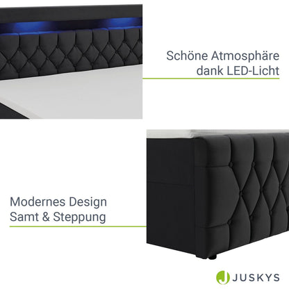 Boxspringbett 140x200 cm - Schwarz