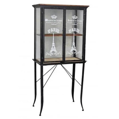 GLASVITRINE LOFT STUDIO VITRINENSCHRANK WOHNZIMMERSCHRANK SAMMELVITRINE - Palo24