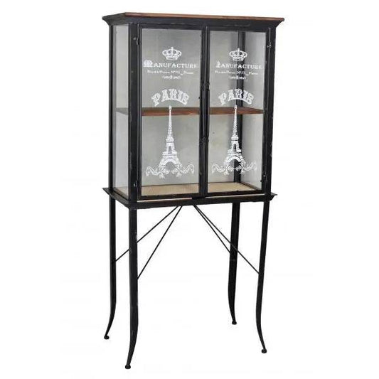 GLASVITRINE LOFT STUDIO VITRINENSCHRANK WOHNZIMMERSCHRANK SAMMELVITRINE - Palo24