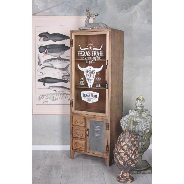 STANDVITRINE FACTORY SCHRANK LOFT INDUSTRIAL VITRINENSCHRANK HIGHBOARD REGALSCHRANK - Palo24