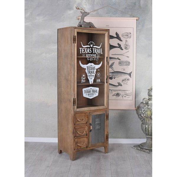 STANDVITRINE FACTORY SCHRANK LOFT INDUSTRIAL VITRINENSCHRANK HIGHBOARD REGALSCHRANK - Palo24