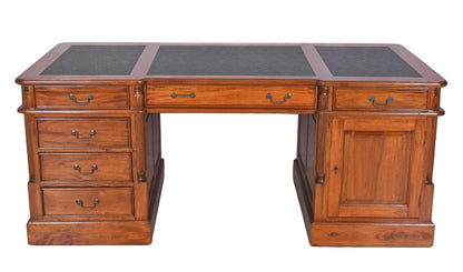 Kolonial Doppel Schreibtisch Partnerdesk Antik Empire