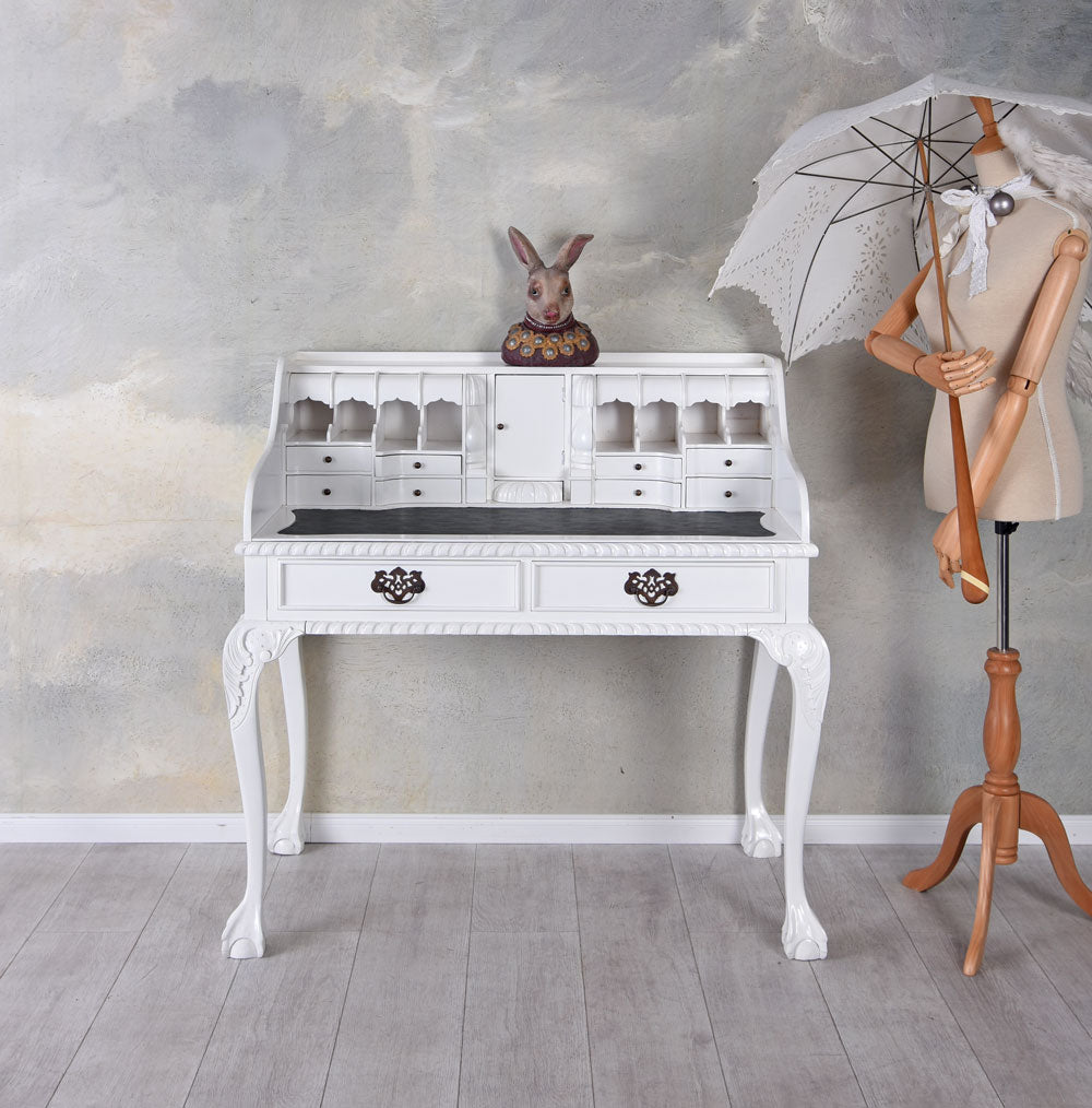 Landhaus Sekretär Shabby Chic Schreibtisch Weiss