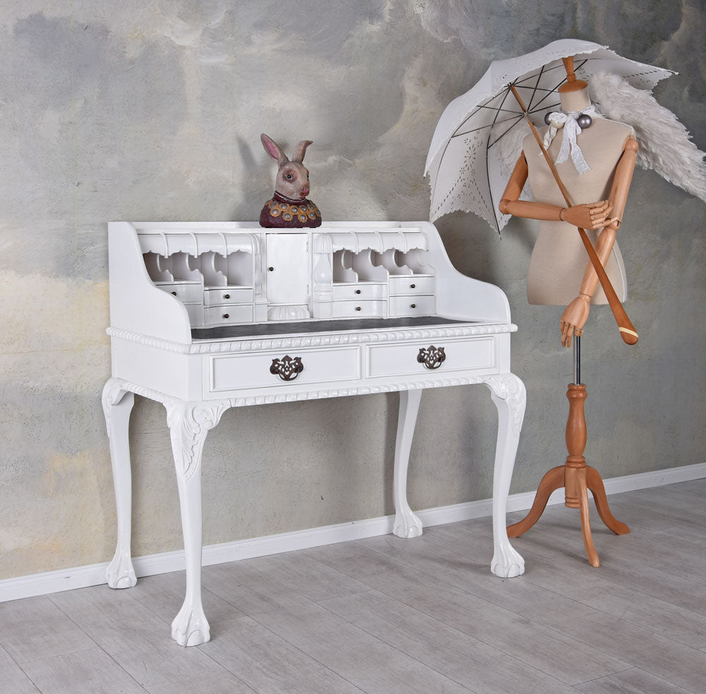 Landhaus Sekretär Shabby Chic Schreibtisch Weiss