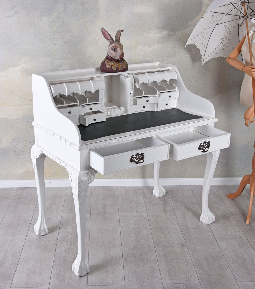 Landhaus Sekretär Shabby Chic Schreibtisch Weiss