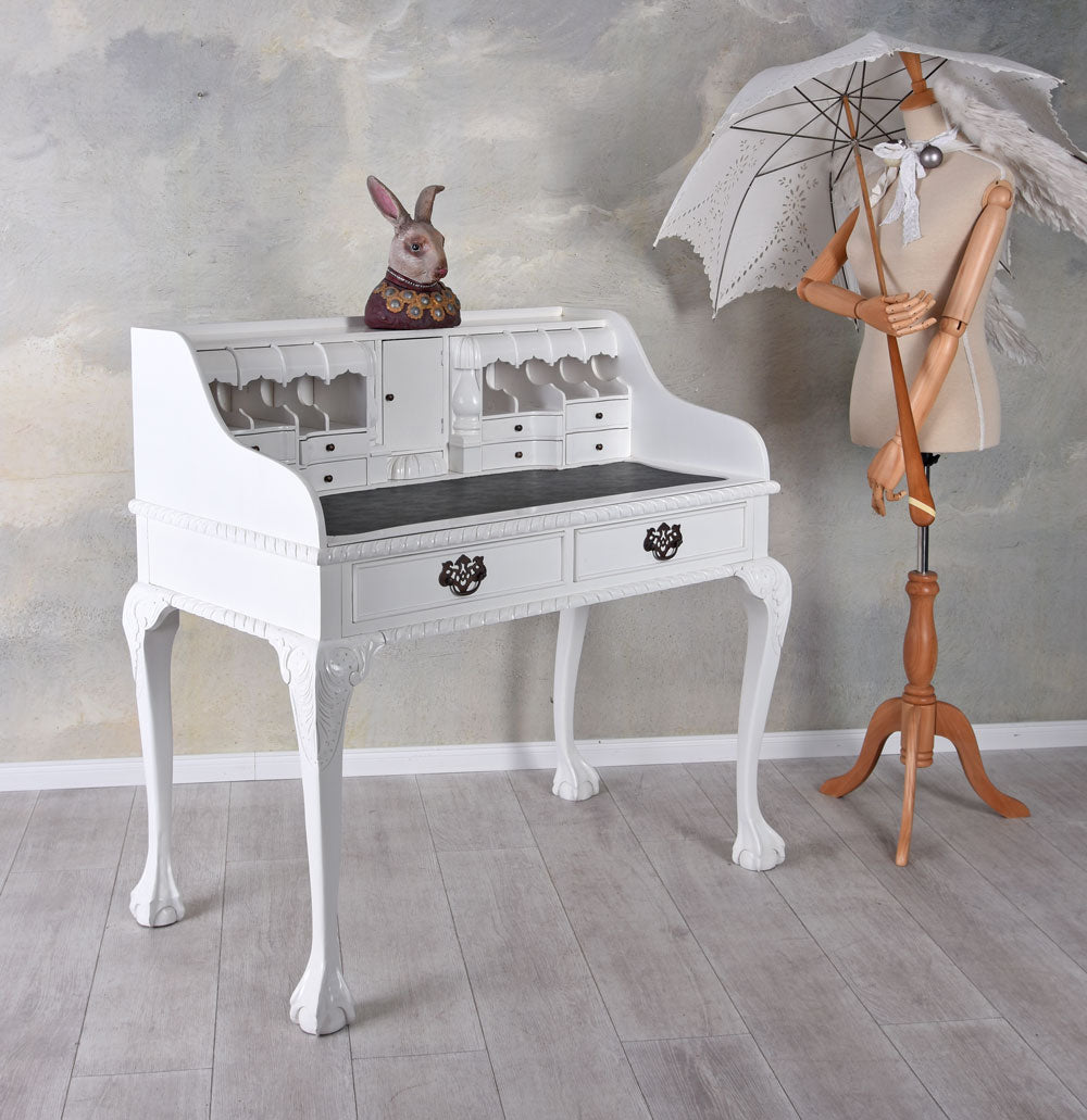 Landhaus Sekretär Shabby Chic Schreibtisch Weiss