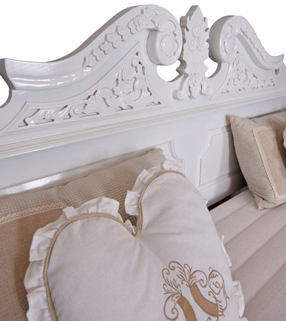 Himmelbett Shabby Chic Mahagoni Vintage Weiss