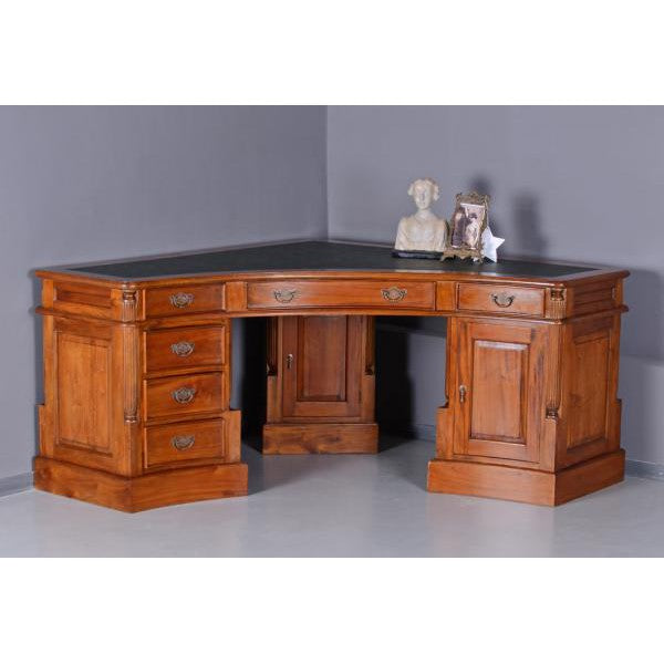 Eckschreibtisch Mahagoni Schreibtisch Corner Desk Antik