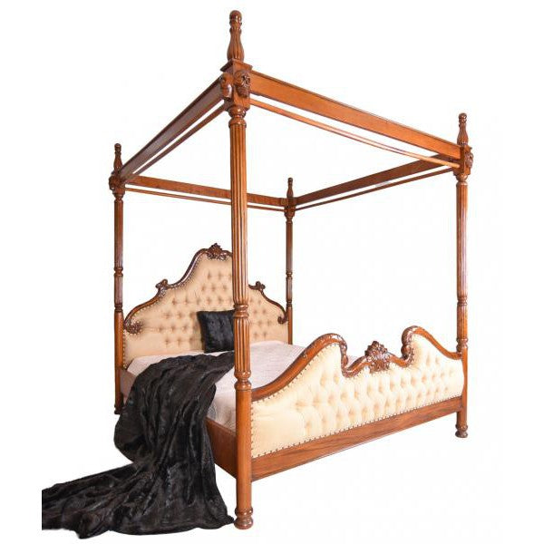 Canopy  Himmelbett Mahagoni Schädel 4 Pfosten 180x200cm