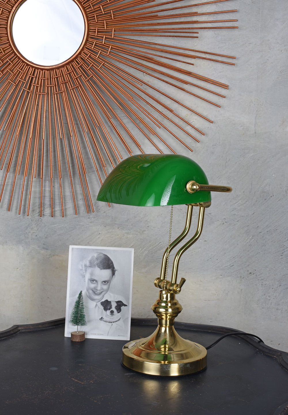 Nostalgische Schreibtischlampe im Art Nouveau